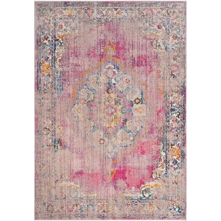 Safavieh 2 ft. 3 in. x 12 ft. Bristol Rectangle Power-Loomed Rug Rose & Light Gray BTL343R-212